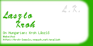 laszlo kroh business card